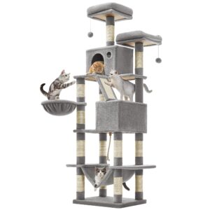 Feandrea Kratzbaum groß, 206 cm hoch, XXL Katzenbaum
