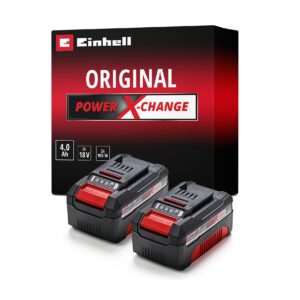 Original Einhell Akku-Twinpack PXC 18 V 4,0 Ah (2 Akkus im Set, 900 W, Power X-Change)