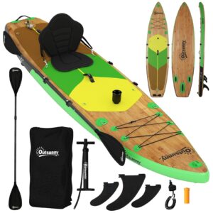 Stand Up Paddling Board Set Aufblasbar SUP Board mit Kajak Sitz Rucksack