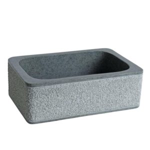 Waschbecken Waschtisch Basalt ca. Waschschale Naturstein Becken Grau