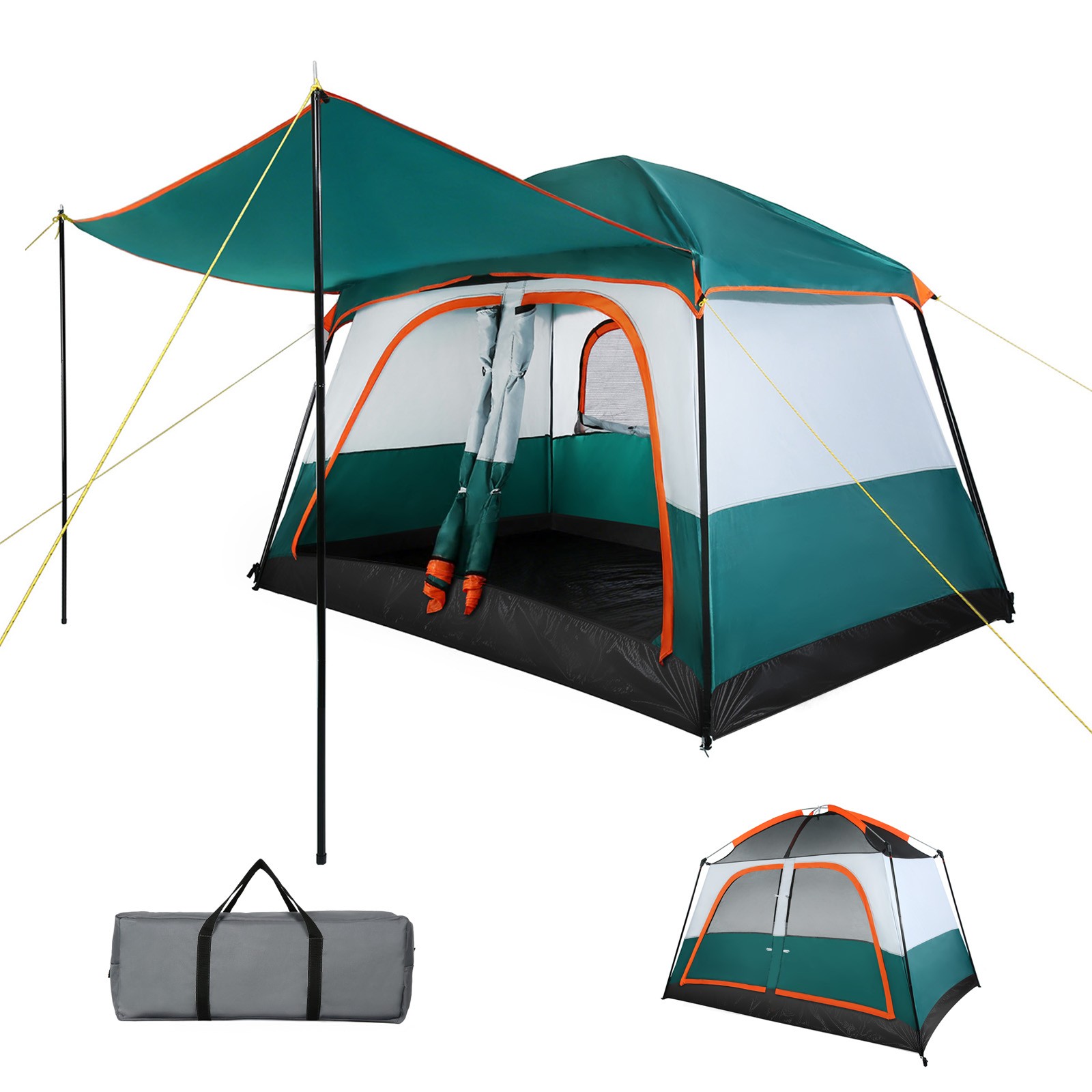 4 Personen Campingzelt Kuppelzelt Automatisch Wasserdicht Winddicht Familienzelt