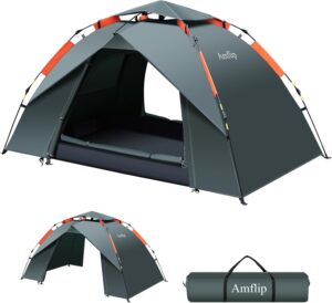 Campingzelt 1P Ultraleicht Pop Up Kuppelzelt 3 Jahreszeiten