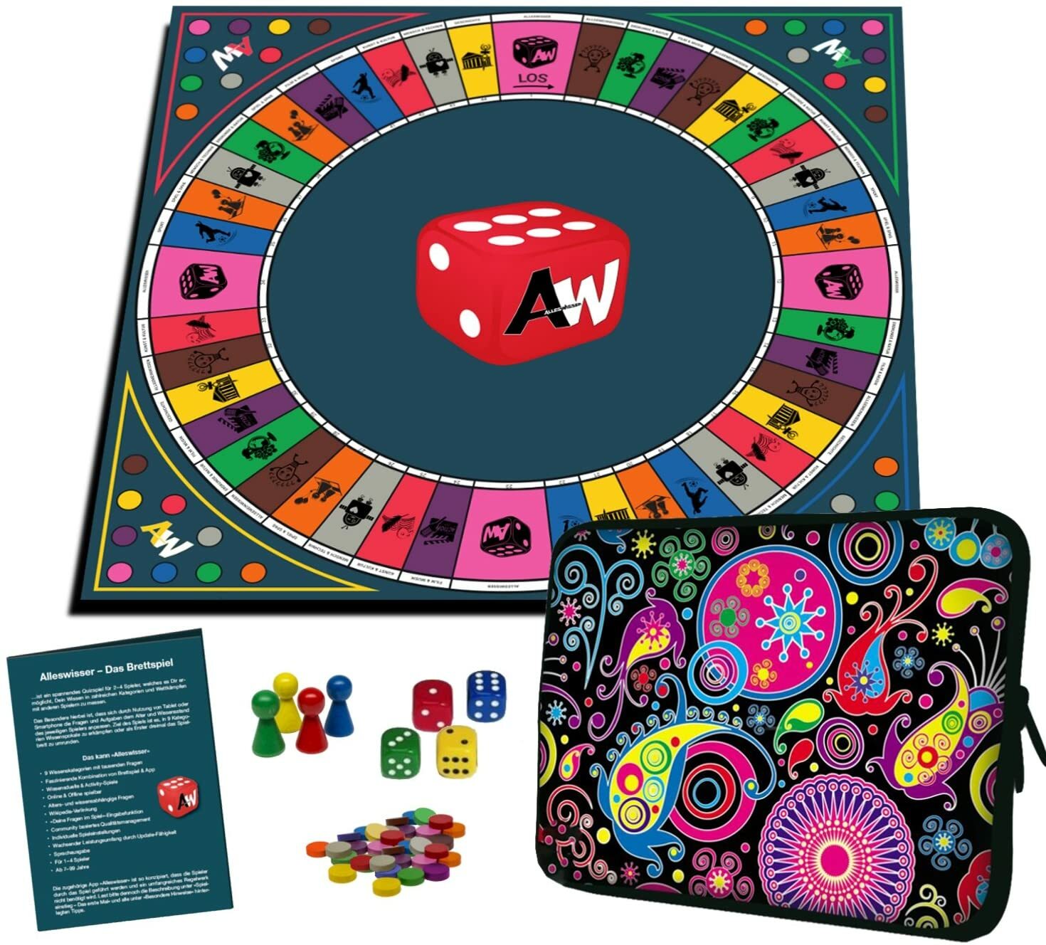 Alleswisser Das Brettspiel Quizspiel interaktiv mit App für iOS & Android NEU