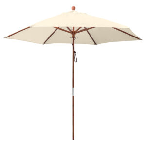 anndora® Sonnenschirm Natural Balkonschirm rund Gartenschim Terasse