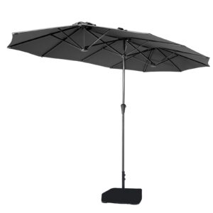 Doppelsonnenschirm Gartenschirm Marktschirm mit Ständer