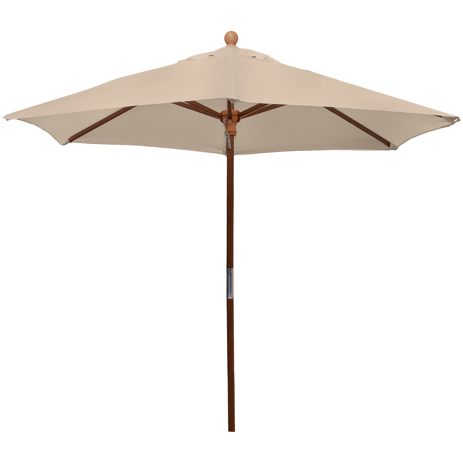 anndora® Sonnenschirm Balkonschirm ø rund Winddach Holzschirm Gartenschirm