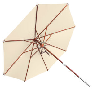 anndora® Sonnenschirm Gartenschirm rund Natural wasserabweisend + Winddach