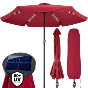 Sonnenschirm Marktschirm Gartenschirm LED Beleuchtung Solar KINGSLEEVE®