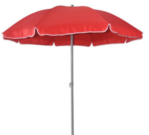 TrendLine Sonnenschirm rot Ø UV Schutz: 60+ Sonnenschutz Strandschirm