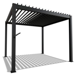 Lamellendach Anthrazit Garten Pergola Sonnenschutz Terrassen Pavillon Juskys®