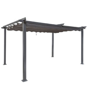 osoltus 3x4 Pergola mit ausziehbarem Dach Terrassenüberdachung Pfosten