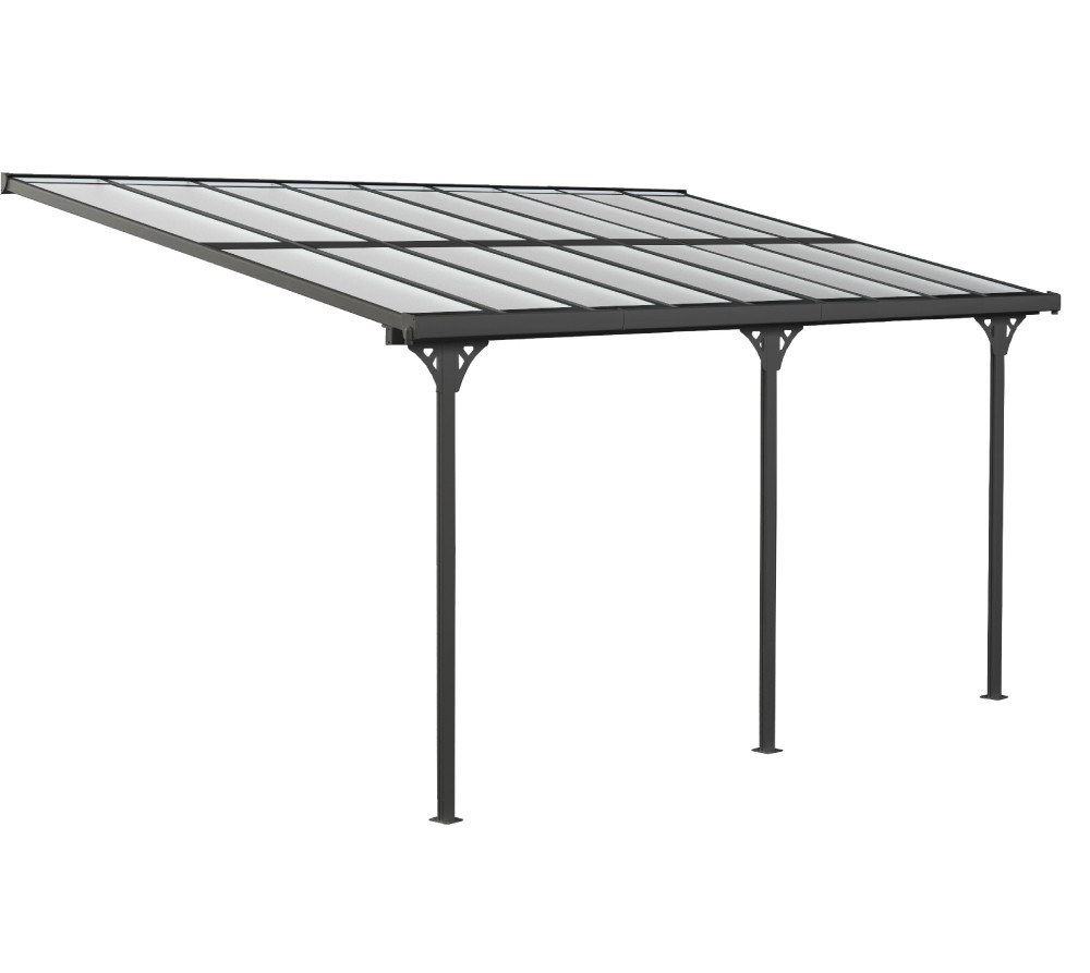 Terrassendach Terrassenüberdachung Aluminium Westmann schwarz