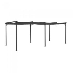 Garten Pergola Pavillon Terrassendach mit einstellbarem Stoffdach Irda IV