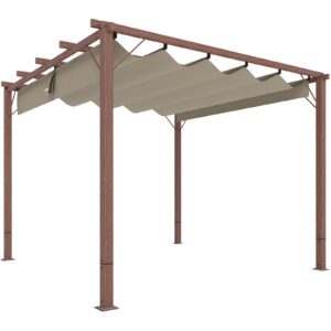Garten Pergola Verstellbares Terrassendach Aluminium Rahmen UPF30+ So