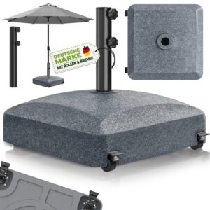 tillvex® Sonnenschirmständer Rollen 56kg Schirmständer Schirmgewicht Ampelschirm