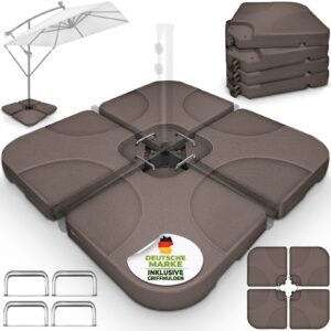 tillvex® Sonnenschirmständer 60L / 80kg Schirmständer Schirmgewicht Ampelschirm