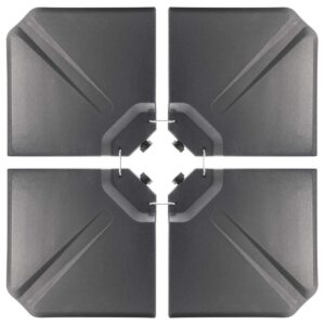 4 Einlegeplatten befüllbar Wasser Sand Gewicht für Kreuzfuß Schirmständer B WARE