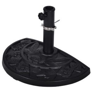 Sonnenschirmständer 9kg Polyresin halbrund schwarz Gussoptik Balkon