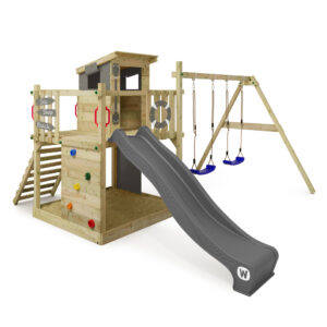 Wickey Spielturm Stelzenhaus Smart Camp Spielhaus mit Schaukel und Rutsche