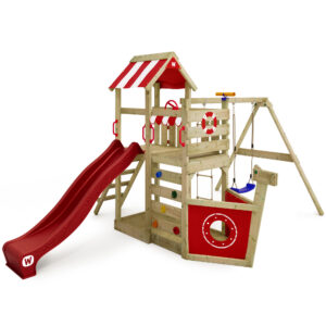 WICKEY Spielturm Klettergerüst SeaFlyer mit Schaukel Rutsche und Sandkasten
