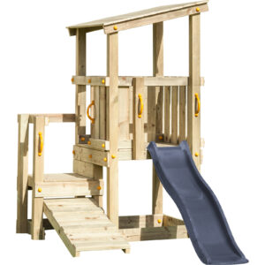 Spielturm CASCADE Wasserrutsche Kletterrampe Kinderspielturm Kletterturm Holz