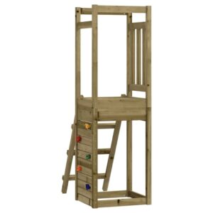 Spielturm Kletterturm 53x46 imprägniertes Massivholz