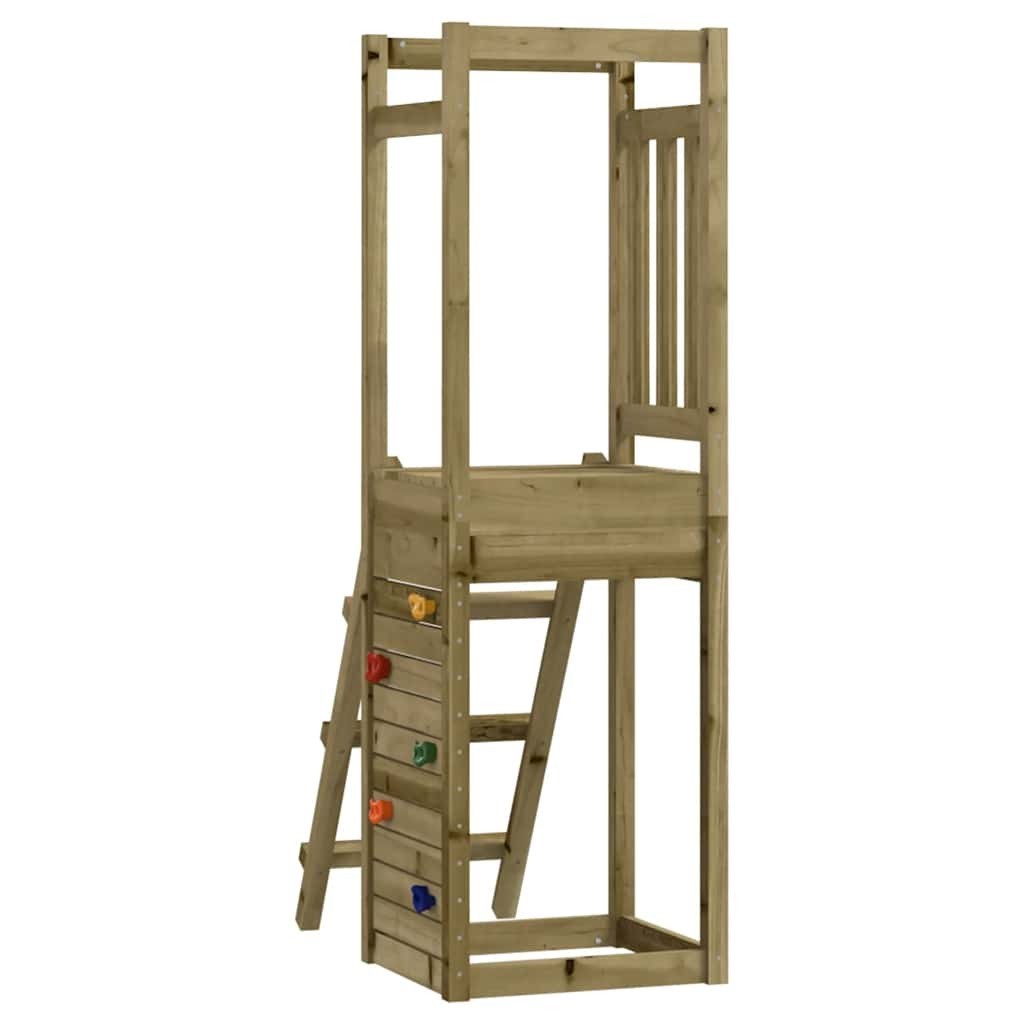 Spielturm Kletterturm 53x46 imprägniertes Massivholz