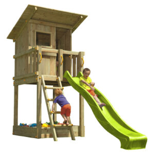 Spielturm BEACH HUT mit Rutsche Kletterturm Holzturm Outdoorspielplatz
