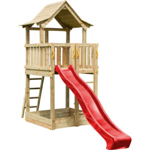 Spielturm PAGODA mit Rutsche Kletterturm Spielhaus mit Sandkasten
