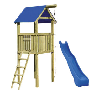 Spielturm Alto mit Rutsche und Kletterseil Gartenpirat