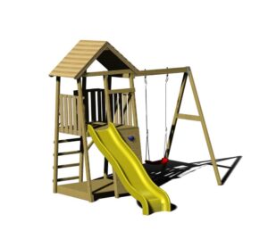 Kinder Spielturm Klettergerüst Rutsche Kletterwand Schaukel Sandkasten WendiToys