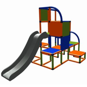 Move and stic Baukasten "HELGE" mit Rutsche Spielturm Kletterturm Klettergerüst