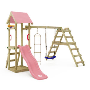 WICKEY Stelzenhaus Spielturm TinyLoft mit Schaukel Rutsche &amp Kletterleiter