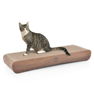 Kratzbrett Kratzkarton Kratzmöbel Jumbo Wave XXL walnuss Holzoptik Katze