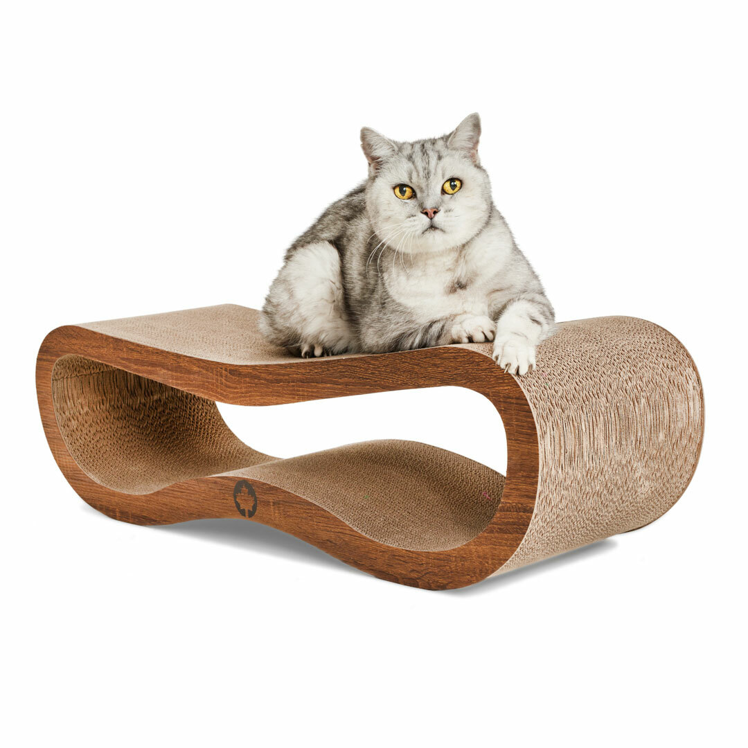 Kratzbrett Kratzmöbel Kratzpappe Kratzkarton für Katzen XXL Orbit 2.0 Braun
