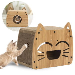 Kratzbrett Katzenhaus Kratzpappe für Katzen Katzenhöhle Wellpappe Kratzmöbel