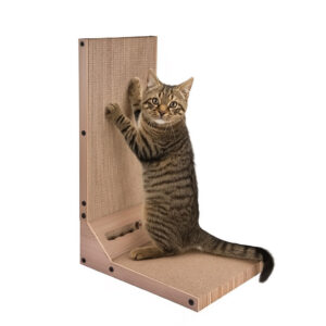 Kratzbrett Kratzpappe für Katzen Katzenspielzeug Kratzbaum Kratzmöbel L Förmig