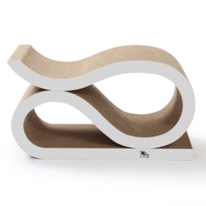 Kratzmöbel aus Wellpappe "Snake white"