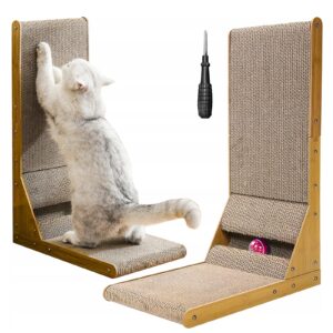 Kratzbrett für Katzen Kratzpappe L förmig Kratzmatte Kratzmöbel Katzenkratzbrett