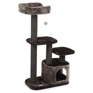 Beeztees Kratzmöbel Poronti schwarz grau für Katzen Spielplatz