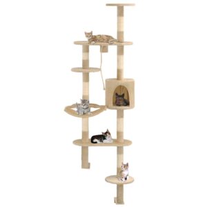 Platzsparender Kratzbaum für Katzen zur Wandmontage Katzenzubehör Katzenbaum