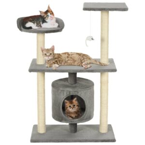 Mehrstöckiger Kratzbaum mit Höhle Plattformen und Spielzeug für aktive Katzen