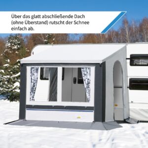 Wohnwagen Vorzelt dwt Cortina III Grau Teilzelt Caravan Winterzelt Zelt
