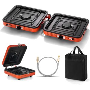 Camping Kocher 2 Brenner 4400W Gasherd tragbar Camping Picknick Outdoor
