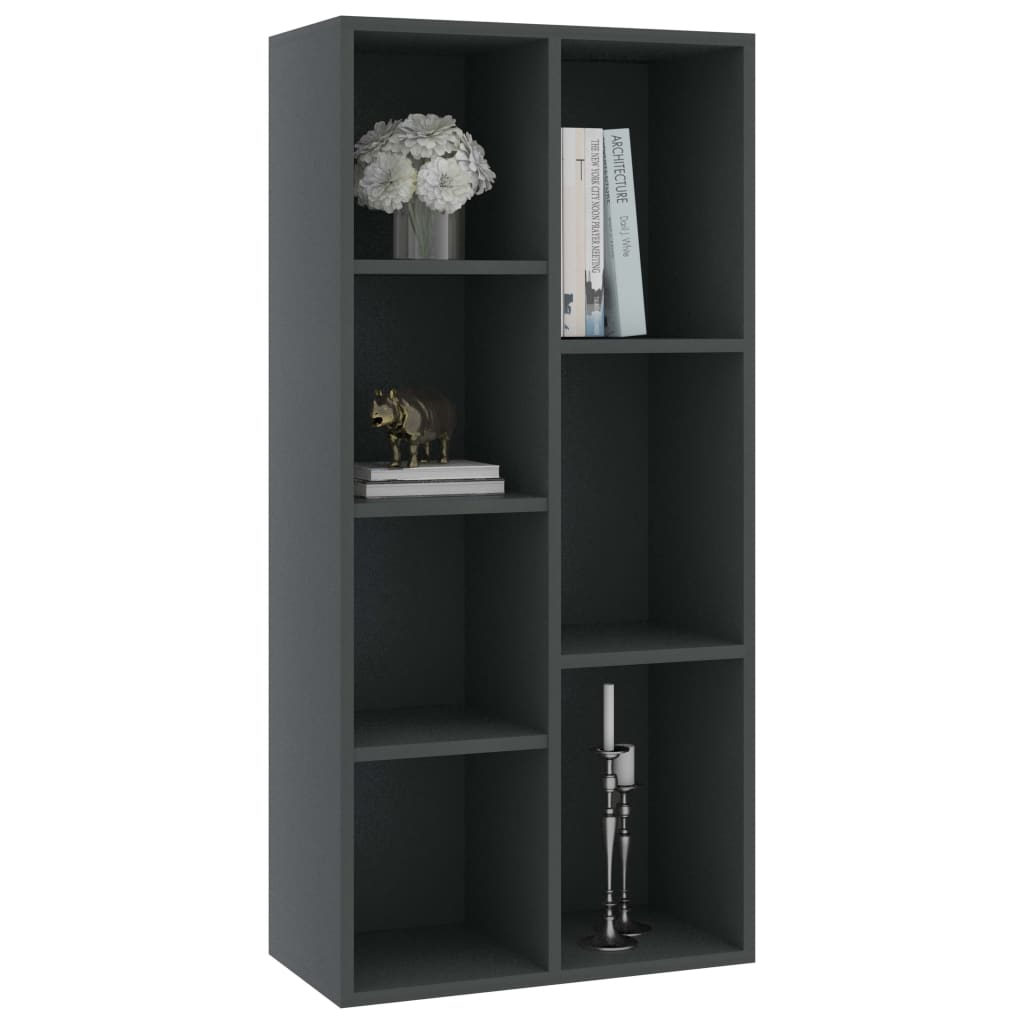 Kompaktes Bücherregal 7 Regalfächer Highboard Bücherschrank DVD Regal