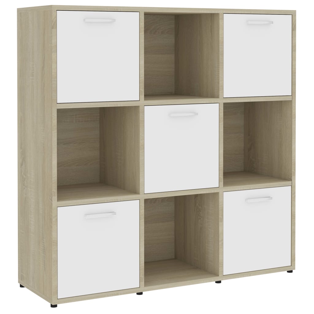 Stilvolles Regal mit 9 quadratischen Fächern Bücherregal Büroregal
