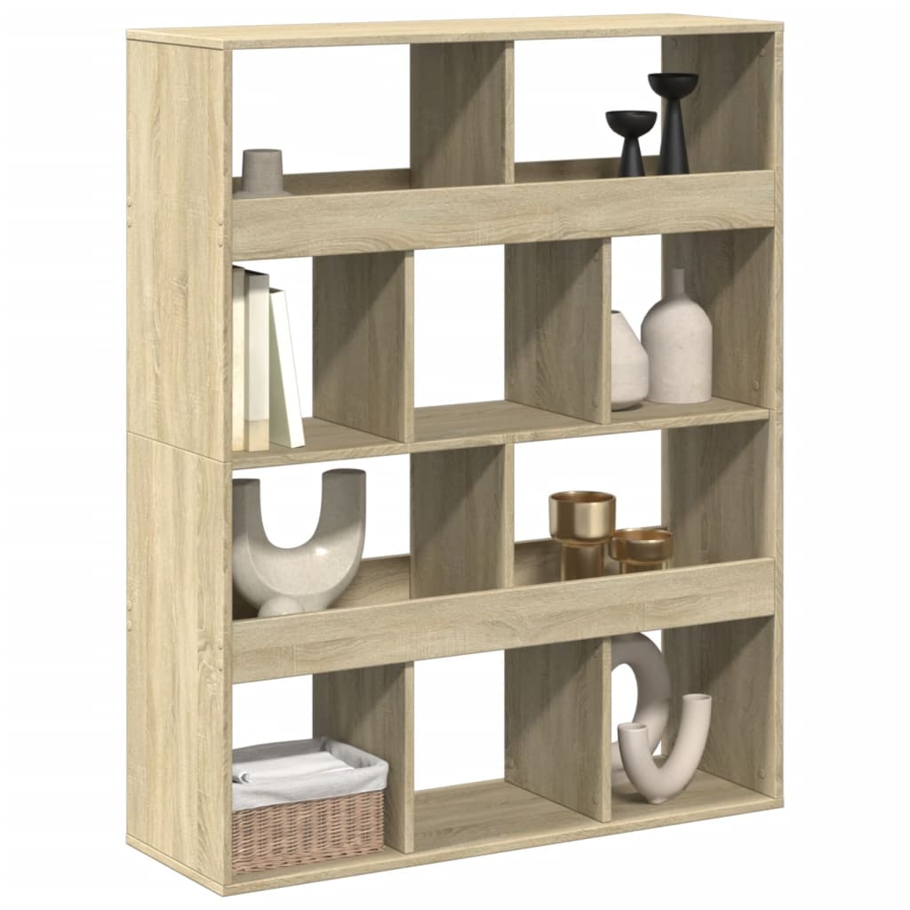 Raumteiler CD Regal Bücherregal Regal mit zehn Fächern 100x33x125 5