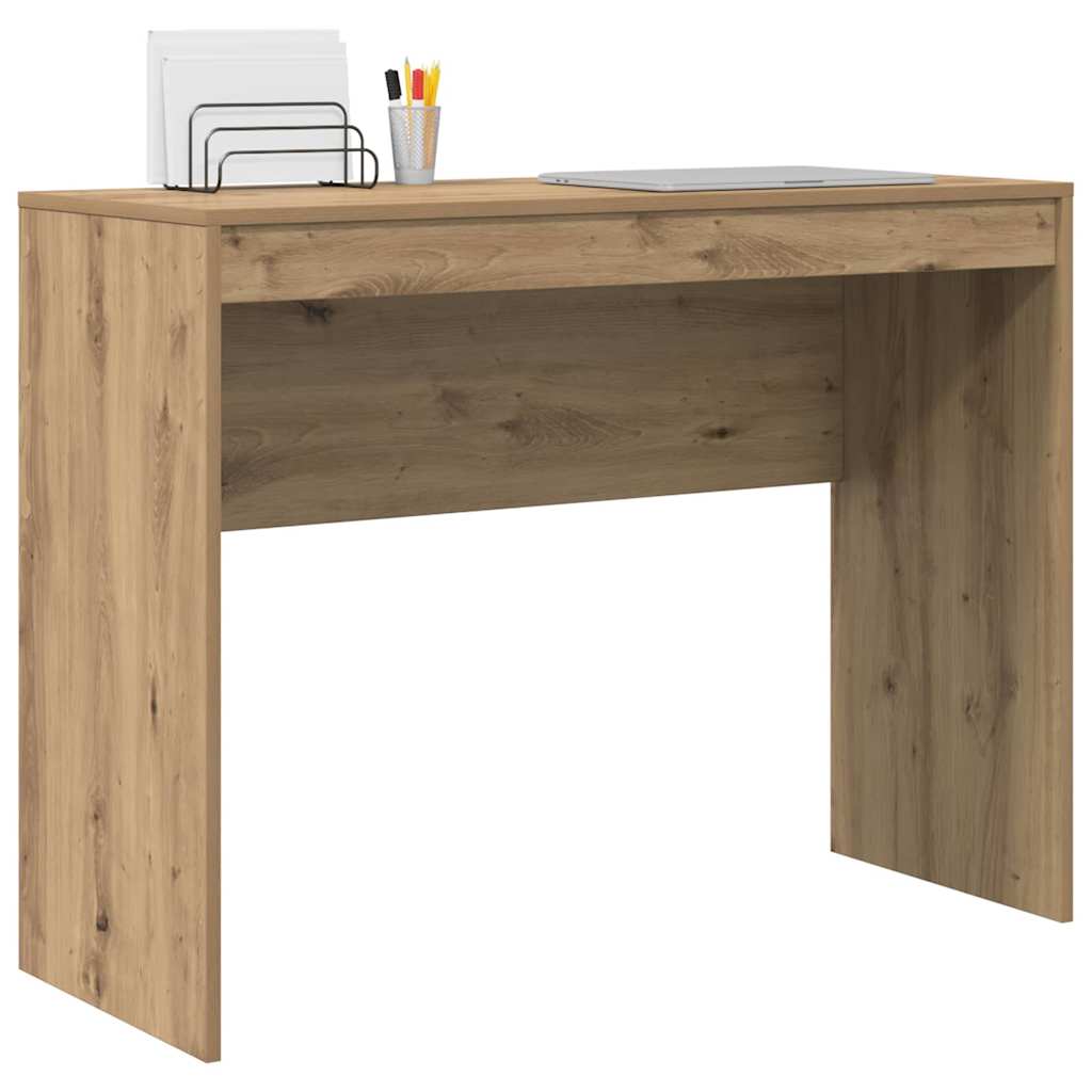 Schreibtisch in Holz Optik ohne Stauraum. Kompakt ideal für Homeoffice