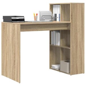 TOP Schreibtisch mit Regal Computertisch Homeoffice 108 x 55 x