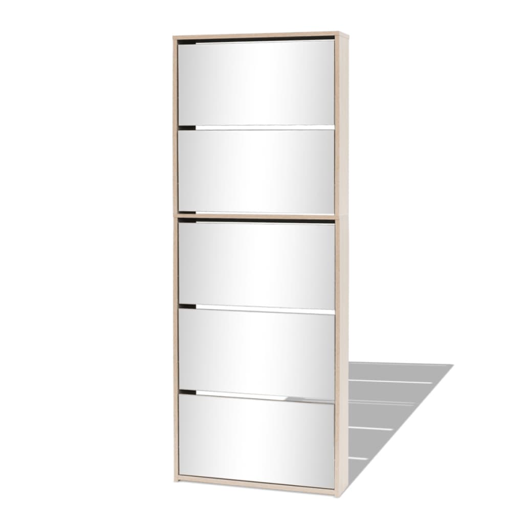 TOP Spiegel Schuhschrank Flurschrank Klappschuhschrank 63 x 17 x
